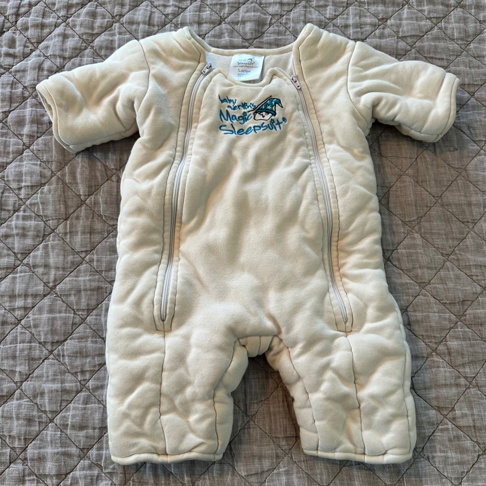 Baby SleepSack Cozy Cream Two-Zip Sleep Suit